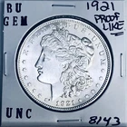 1921 BU GEM MORGAN SILVER DOLLAR UNC MS+++ U.S. MINT RARE COIN 8143