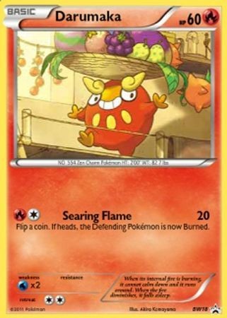 Darumaka - BW18 - Pokemon Black & White Promo Holo Rare Card NM