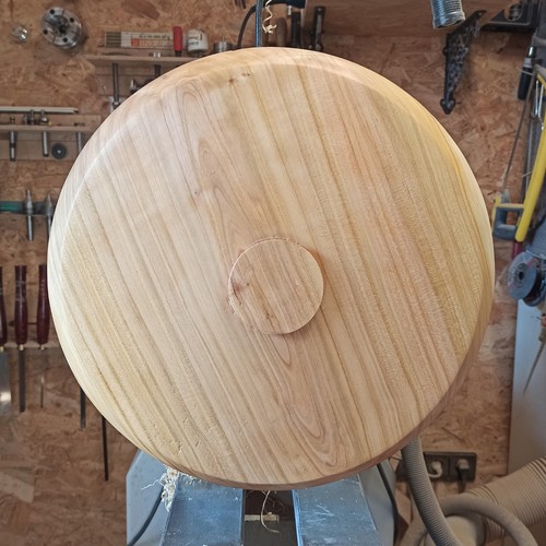 Plato XL de madera de cerezo, torneado húmedo, diámetro 35 cm - Imagen 8 de 13
