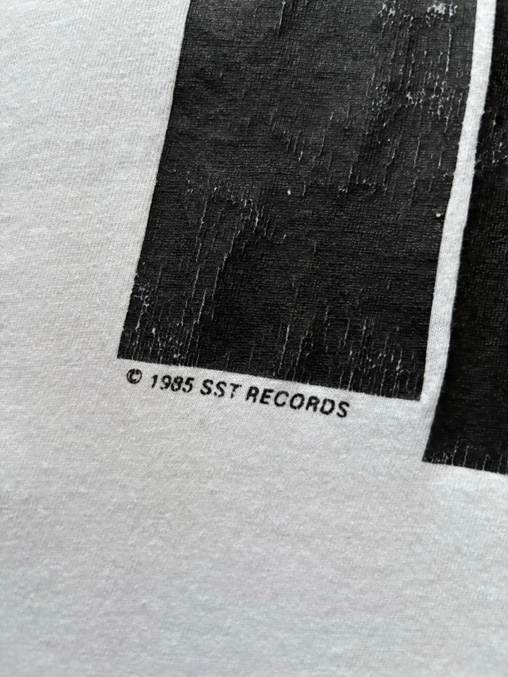 Camiseta Bandera Negra Años 80 De Colección SST Records 1985 Copyright Puntada Única Punk Foto 3 de 4
