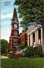 Wesleyan College Conservatory in Macon Georgia Vintage Postcard KG5