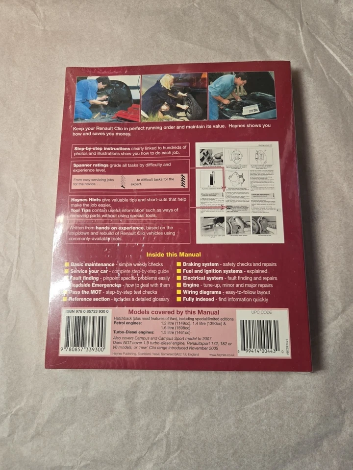 Renault Clio June 2001 to 2005 Haynes Service & Repair Manual New & Sealed UK - Image 2 of 2