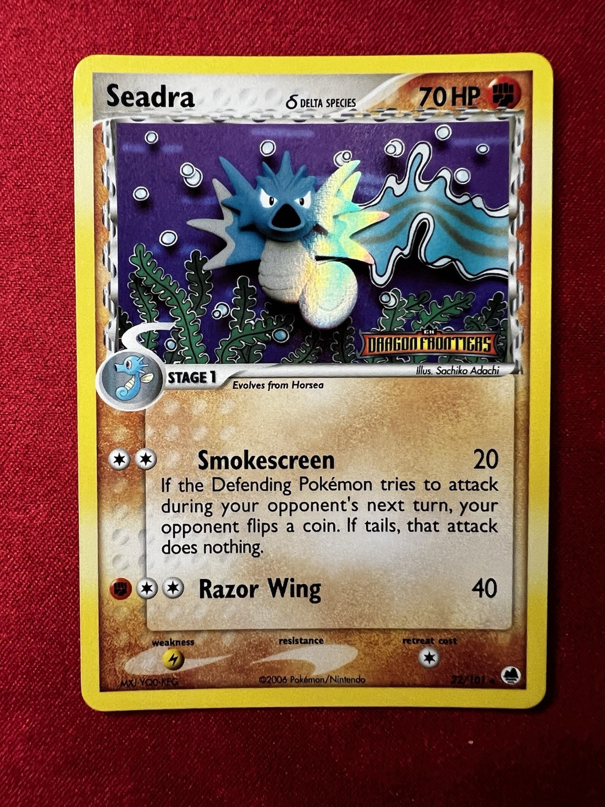 Seadra - (Delta Species) 22/101 Dragon Frontiers Reverse Holo (NM)