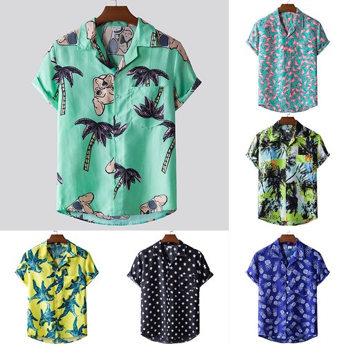 Camiseta Para Hombres Hawaiana Floral Verano Manga Corta Playa Fiesta Informal Prendas para el torso Blusa - Imagen 9 de 32