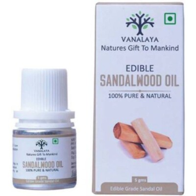 Vanalaya 100% Pure Edible Sandalwood Oil 5gm