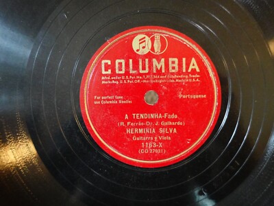 Herminia Silva ''Fados Das Toiradas/A Tendinha'' Fado COLUMBIA 1163-X Portugese 78