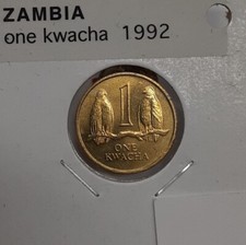 Zambie 1992 1 Kwacha Aluminium-Bronze Pièce Faucons Non Circulée