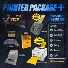 Licence Plate Number Starter Pack Kit Business DUAL Printer Software Equipment +