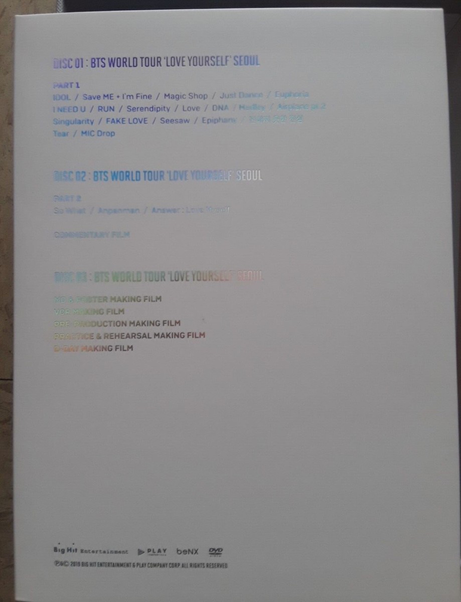 BTS Bangtan Kpop Love Yourself In Seoul DVD [J-Hope Poster] | eBay
