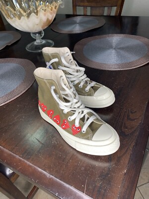 Converse High Tops with Heart Design Comme des Garçons
