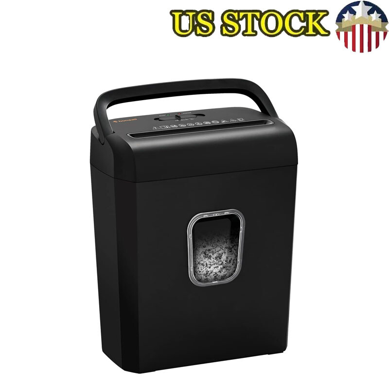6-Sheet Micro-Cut Paper Shredder P-4 High-Security for Home Shreds Credit Cards-image