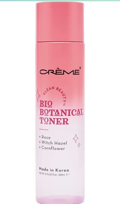 The Crème Shop Bio Botanical Toner Klean Beauty Witch Hazel Rose Cornflower NEW