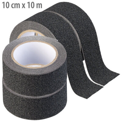 AGT Griptape: Anti-Rutsch-Klebeband, wasserfest, schwarz, 10 cm x 40 m