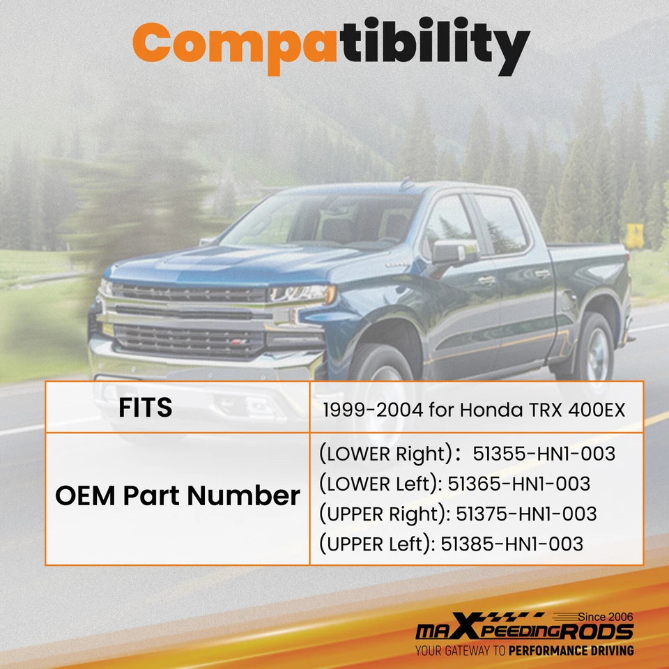 Brazos A totalmente ajustables +2+0 para Honda TRX 400EX Trx400 1999-2004 Sportrax 400 Foto 4 de 4