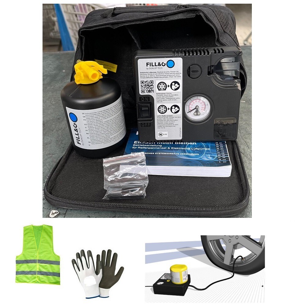 Compressore Auto Chrysler + Sigillante 450ml | Kit Emergenza Pneumatici