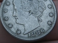1886 Liberty Head V Nickel 5 Cent Piece- VF Details