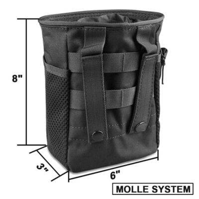 Pochette Magasin Tactique Molle 600D – Ceinture Pistolet Militaire Dump Pouch