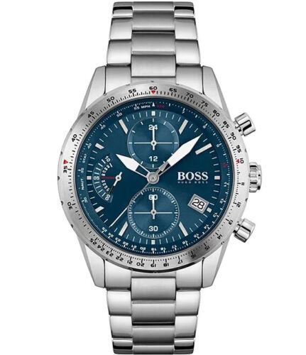 Reusachtig Reserveren heilige Hugo Boss Pilot Edition Chronograph Link Bracelet Watch 1513850 | eBay