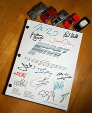 Fast Five Script Signed- Autograph Reprints- 136 Pages- Fast and Furious 5