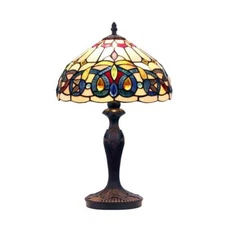 CHLOE Lighting SERENITY Tiffany-style Victorian Dark Bronze 1 Light Table...
