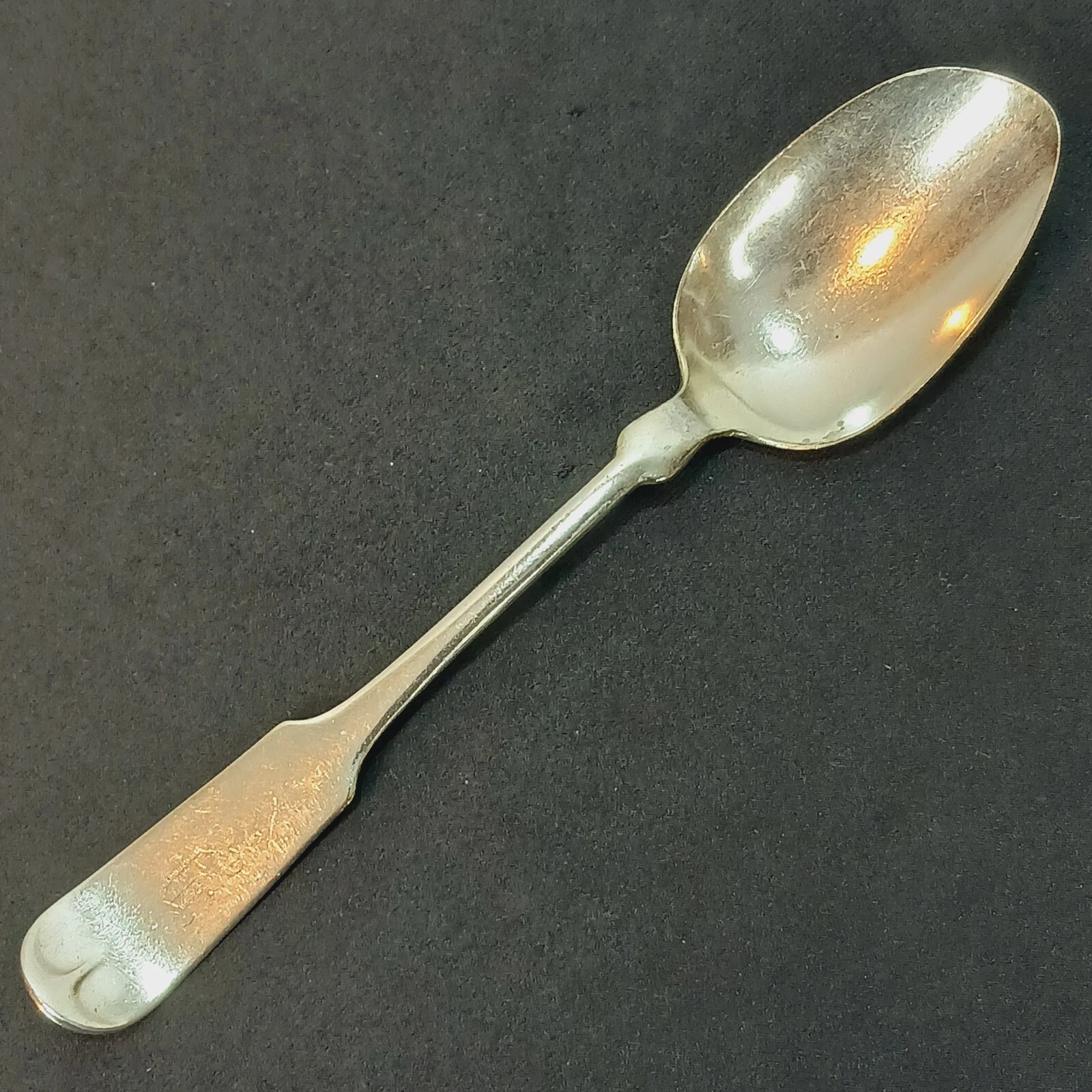 Antique Oneida Rockford Silver TIPPED Silverplate Solid Serving Spoon 1900