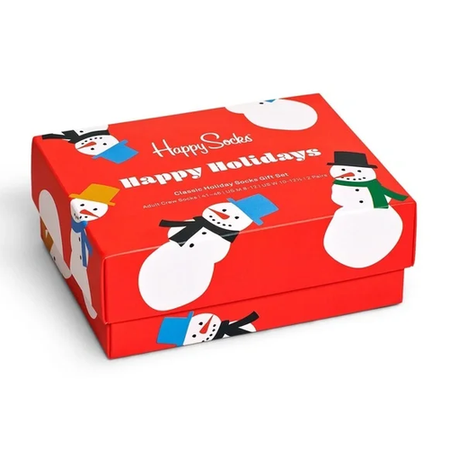 Paquete de 2 calcetines unisex Happy Socks muñeco de nieve/regalo geométrico - Imagen 2 de 13