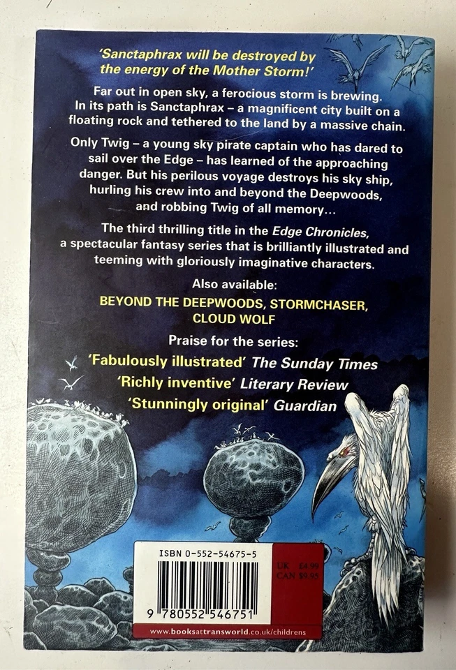 Signed Midnight Over Sanctaphrax PB Paul Stewart Edge Chronicles #3 Fantasy! - Image 3 of 4