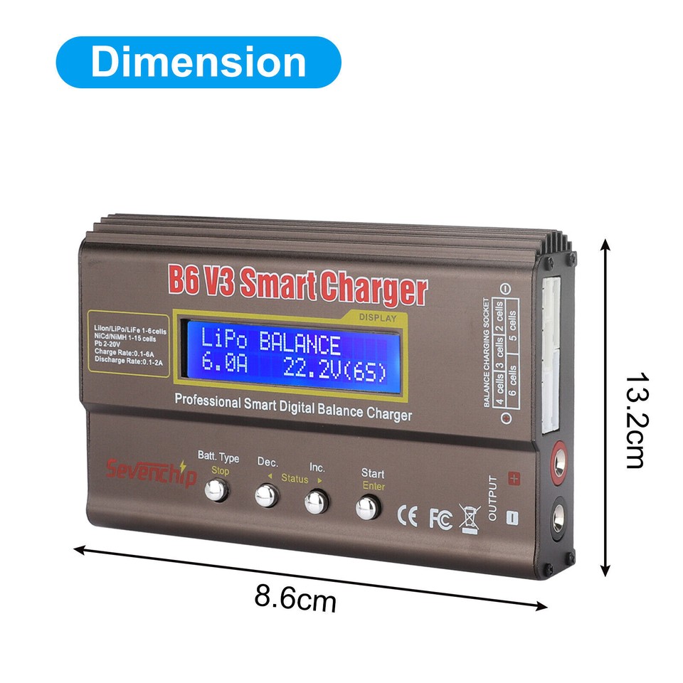 6A Fast Charge Balance: 80W RC Battery Charger for Comprehensive LiPo ...