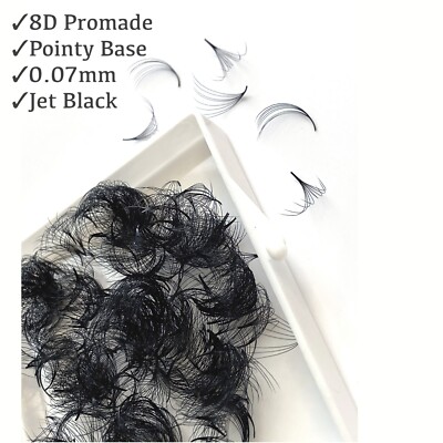 Pointy Base 8D Premade Wimpernverlängerung Volumen 0,07mm Fan Lashes Promade
