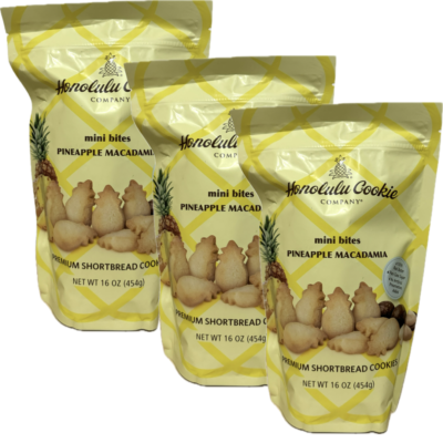 16oz Honolulu Cookies Hawaiian Mini Bites Premium Shortbread