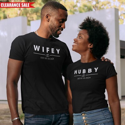 Personalisiertes T-Shirt Ehemann oder Ehefrau Ehemann Frau Valentinstag Hochzeit Geschenk Top