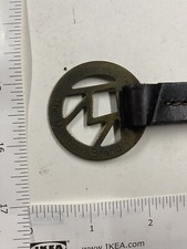Marlboro "The Brand" Vintage Solid Keyring Leather Brown Strap Made In USA