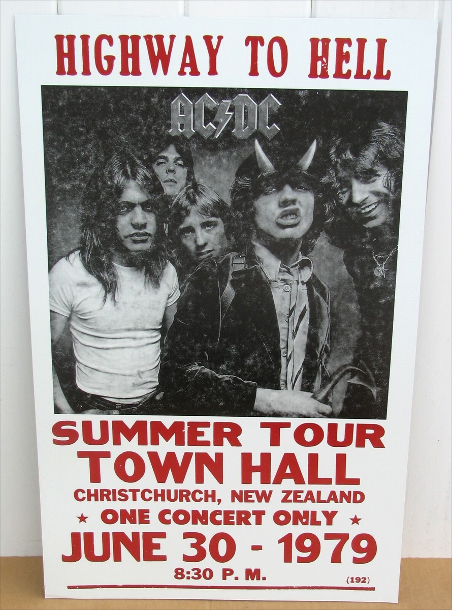 【sale!!!】90s MEXICO製 ALSTYLE ACDC バンドツアー AC/DC Concert Poster 1979 Tour New Zealand Highway to Hell