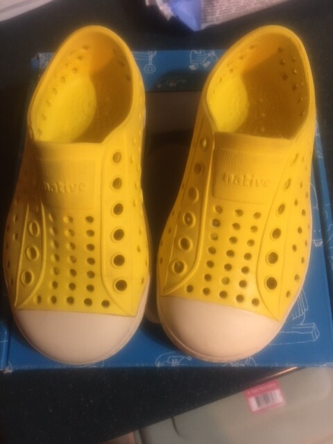 yellow native shoes