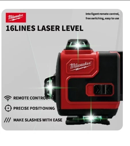 Milwaukee Laser Level 360 Green 16 Line 4D Self-Leveling 360 Horizontal Vertical