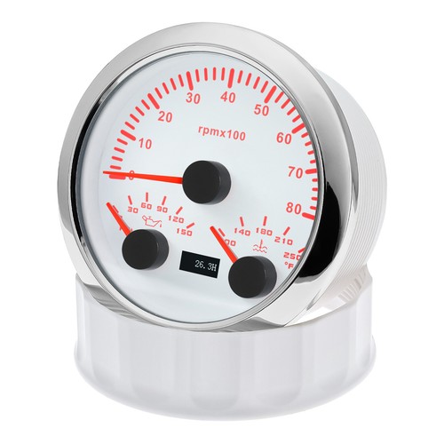 85mm 3 IN 1 Tachometer 8000RPM with Oil Pressure 0-150PSI Water Temp 140-250℉ - Picture 12 of 14
