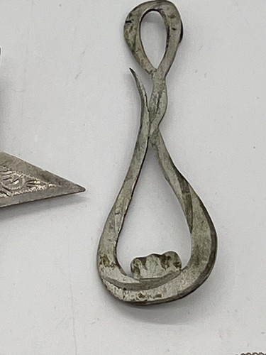 Antique Freemasonry Pins: Star, Ladder, Snake. The Letter J, w/Fringe, Trim. - Picture 5 of 6