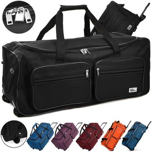Bolsa Maleta de viaje 85 Litros con 3 Bolsillos Candado 2 Ruedas 70 x 36 x  34cm | eBay
