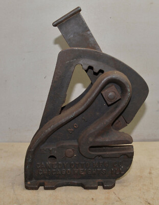 Canedy Otto Iron Worker No 1 metal working blacksmith collectible bench shear 
