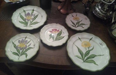 5 Fiori Belli Vietri Italy Decorative Floral Plates Ebay