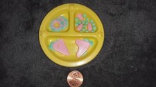 RARE Vintage 1997 Toy Biz Feeding Dinner Dish Plate FOOD Take Care of Me