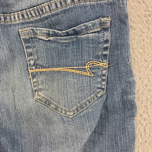 American Eagle Jeans Girls 14 Boot Distressed 77 Kids Seventy Seven Denim 26x27 - Picture 14 of 17