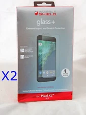 2 New ZAGG InvisibleShield Glass+ Screen Protectors For Google Pixel XL 5.5