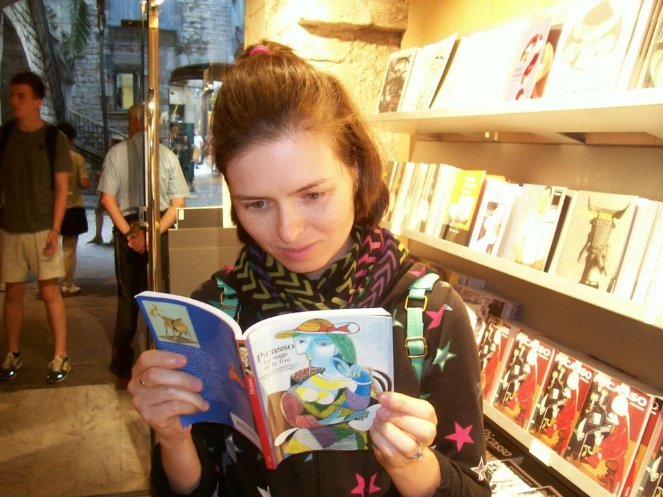 Female Woman In Birch Tree Landscape  Original Oil Painting Oxana Diaz 8" x 10" - image 4 of 4