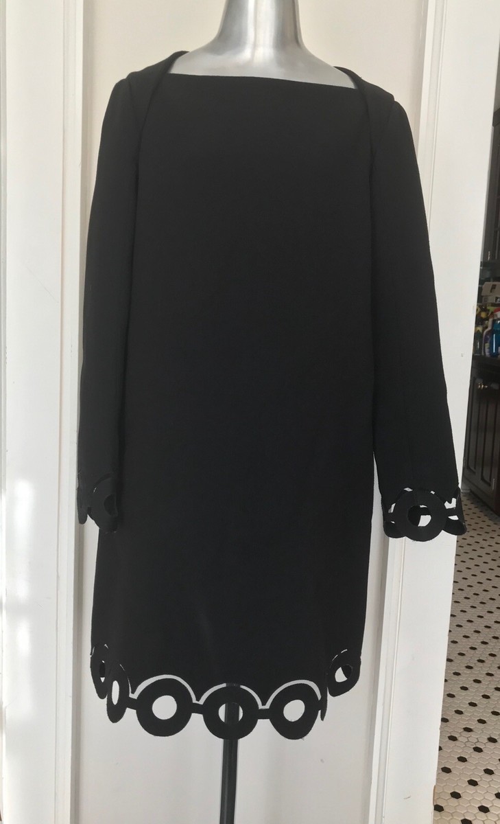 carven cut out dress CARVEN Paris NWT Black Dress With Unusual Laser cut Details