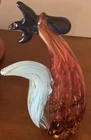 Vtg Murano Glass Rooster Paperweight Figurine c. 1950 Hand Blown Speckled Italy
