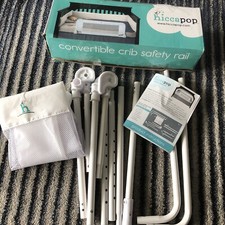 Hiccapop Convertible Crib Safety Rail for Babies  Toddlers HP-BRCC White