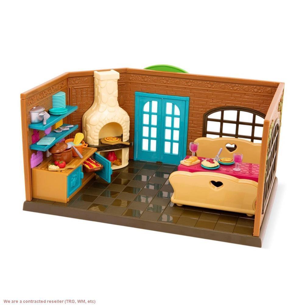 Игровой набор для ресторана Lil Woodzeez с игрушечной едой, 31 шт - Pass-the-Pasta Restaurant