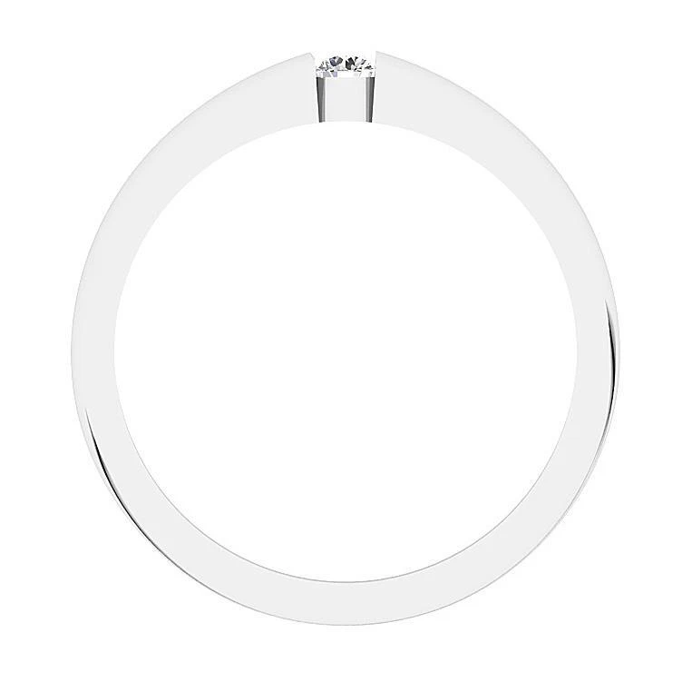 Anillo redondo de diamantes I1 G 0,15 quilates solitario para hombre boda oro amarillo 14K conjunto de barras Foto 4 de 4