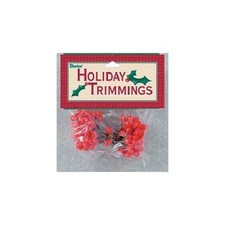 1/2 inch Holly Berries w/wire stems Holiday or Christmas, Floral decorations